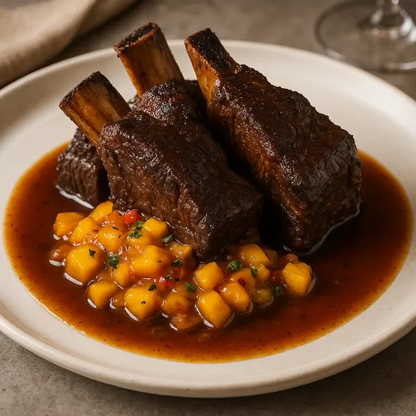 Beef Recipe: Savory Beef and Mango Chutney Braised Short Ribs