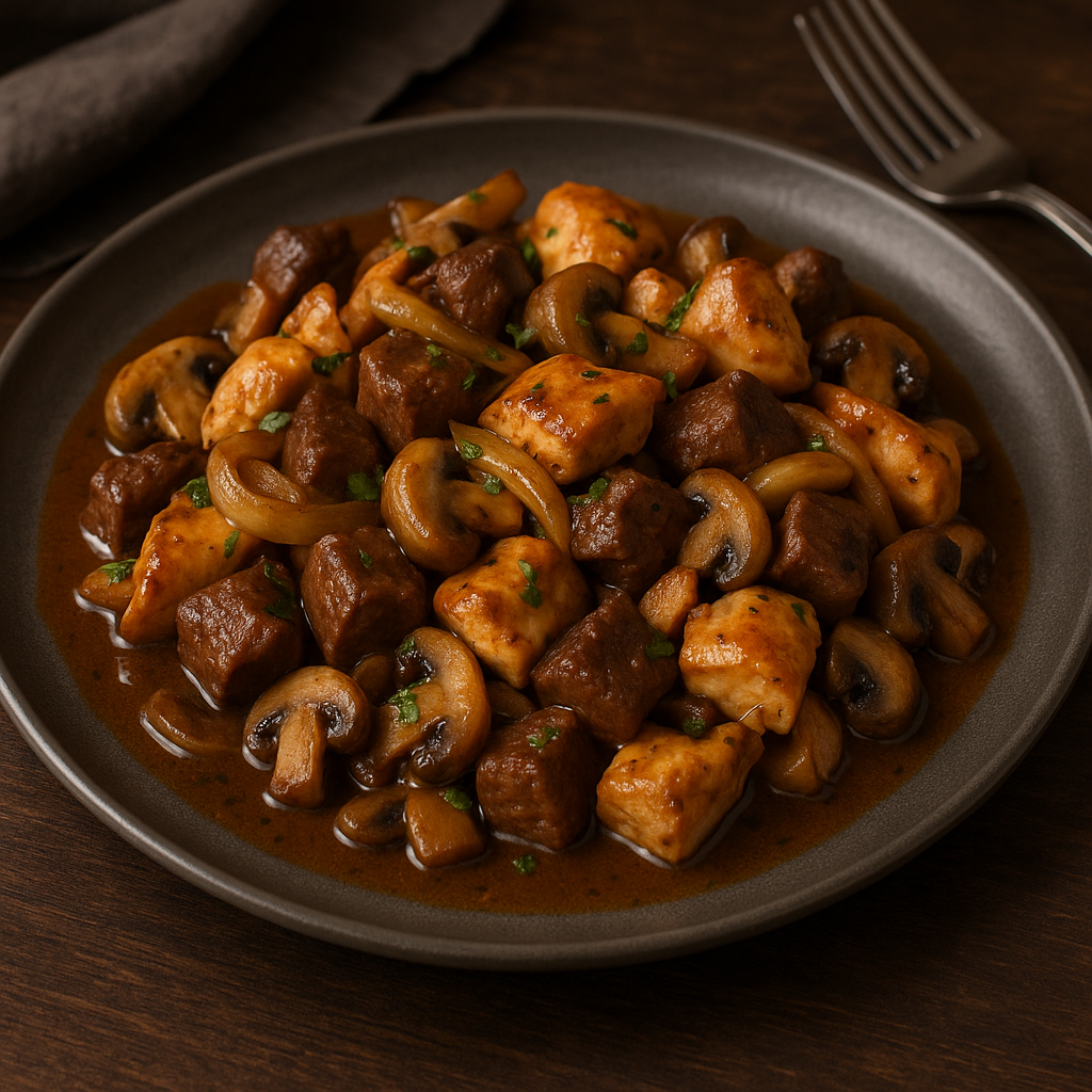 Savory Beef and Chicken Medley: A Flavorful Recipe for Dinner