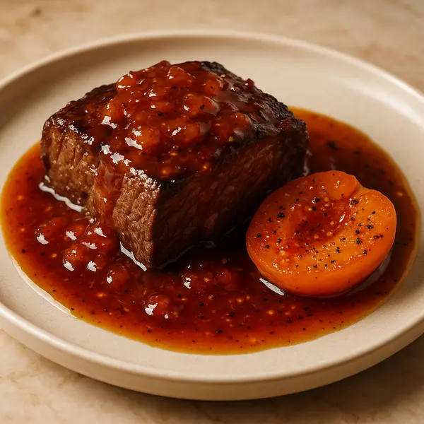 Beef Recipe: Savory Braised Beef with Spiced Apricot Glaze