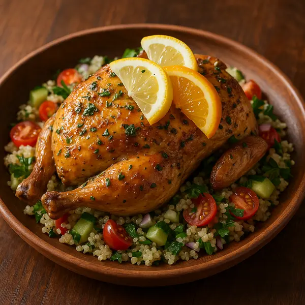 Chicken Recipe: Citrus Herb Roasted Chicken with Quinoa Salad