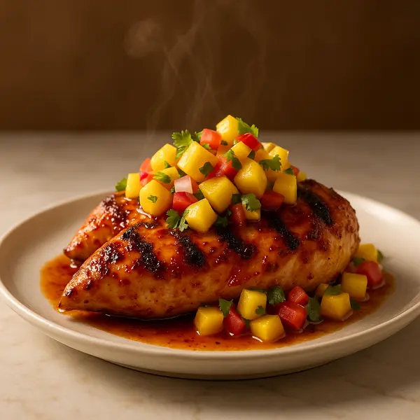 Chicken Recipe: Sweet and Spicy Grilled Chicken with Mango Salsa
