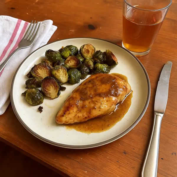 Chicken Recipe: Savory Maple Mustard Chicken with Roasted Brussels Sprouts